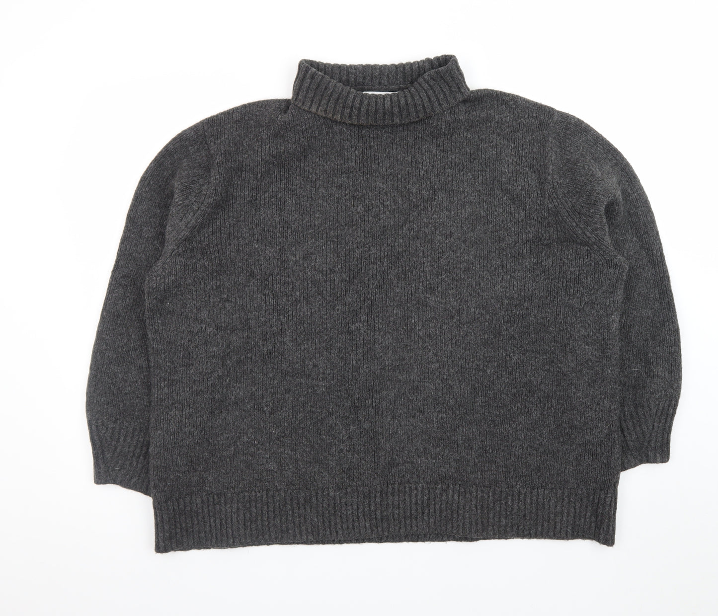 Rita Ora x Primark Women Grey Roll Neck Wool Blend Jumper Size M 12-14
