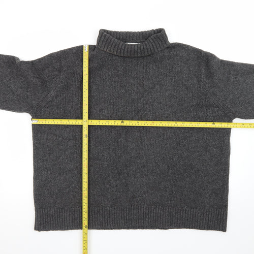 Rita Ora x Primark Women Grey Roll Neck Wool Blend Jumper Size M 12-14