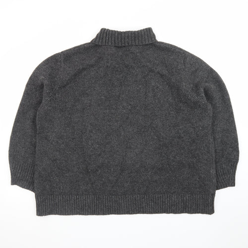 Rita Ora x Primark Women Grey Roll Neck Wool Blend Jumper Size M 12-14