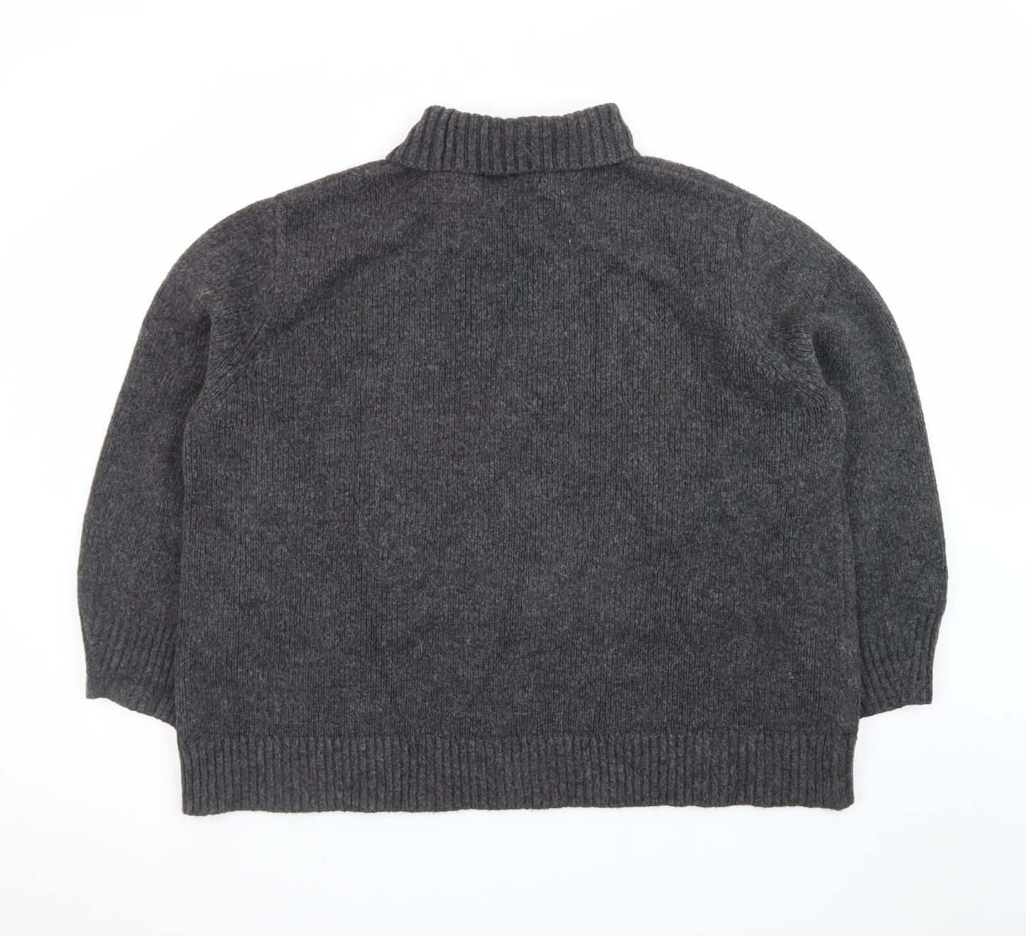 Rita Ora x Primark Women Grey Roll Neck Wool Blend Jumper Size M 12-14