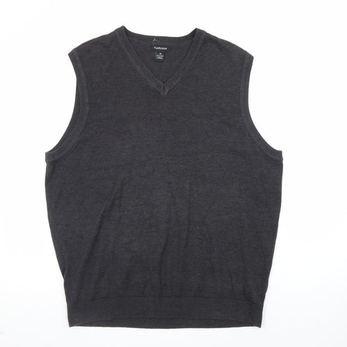 Van Heusen Men’s Black V-Neck Sleeveless Knit Vest M