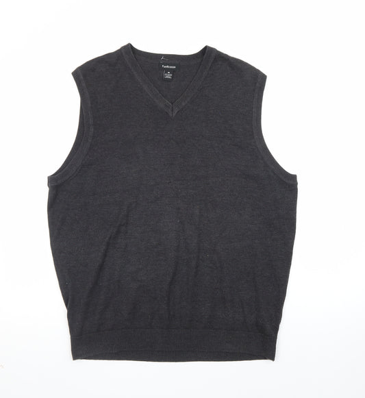 Van Heusen Men’s Black V-Neck Sleeveless Knit Vest M