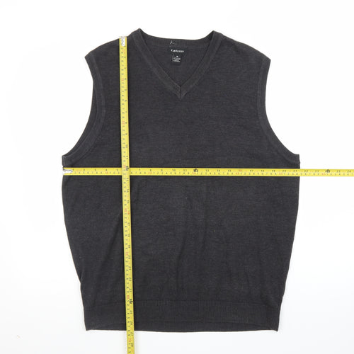 Van Heusen Men’s Black V-Neck Sleeveless Knit Vest M