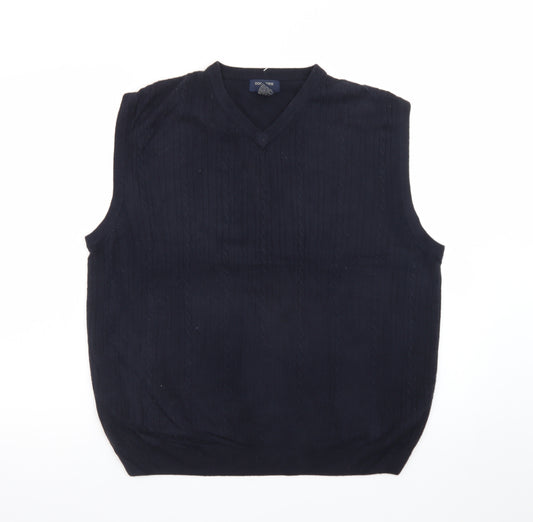 Dockers Men's Black V-Neck Knit Sleeveless Acrylic Vest M