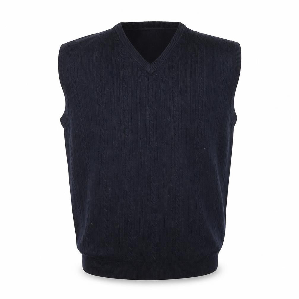 Dockers Men's Black V-Neck Knit Sleeveless Acrylic Vest M