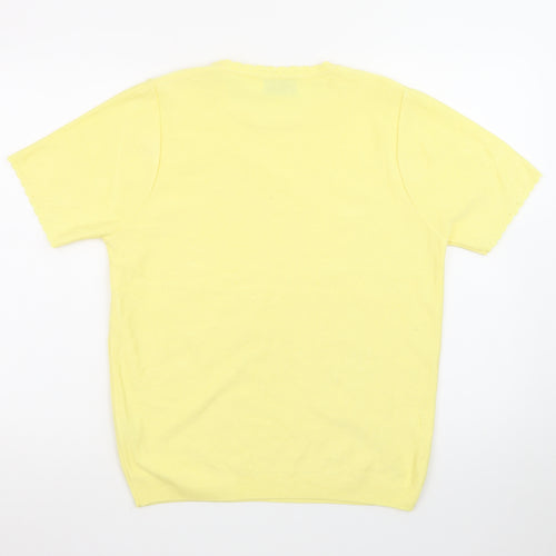 Alfred Dunner Women's Yellow Short Sleeve Knit Pullover Jumper Size S
