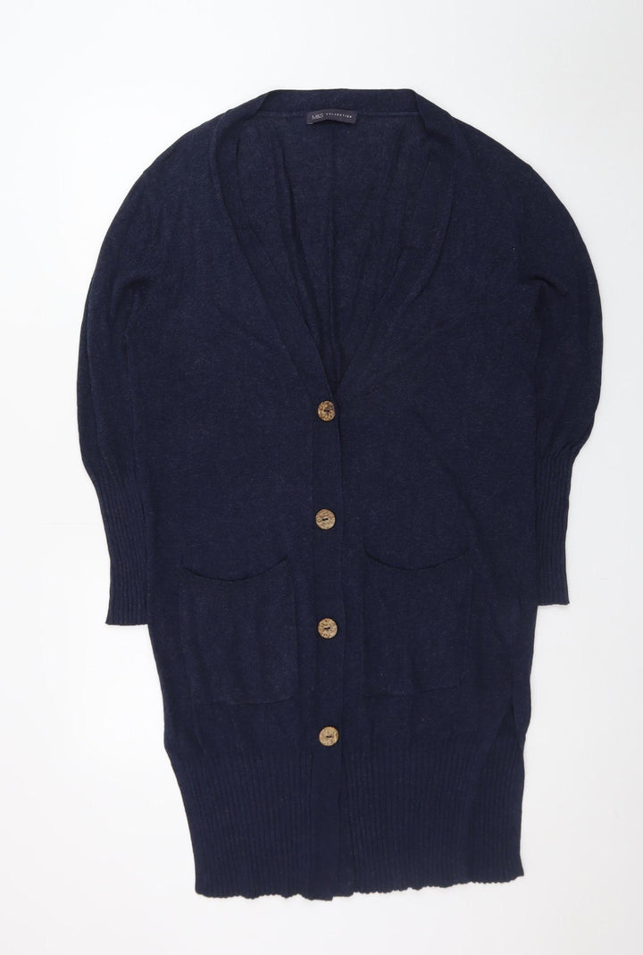 Marks and Spencer Women's Blue Longline Knit Cardigan L