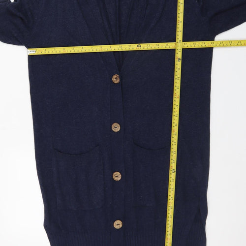 Marks and Spencer Women's Blue Longline Knit Cardigan L