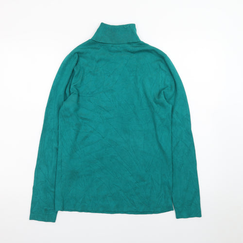 Chico's Women's Green Roll Neck Long Sleeve Knit Jumper M