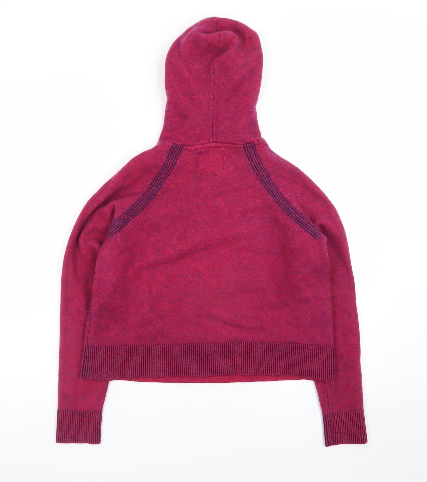 BAM Women's Red Wool Blend Hooded Pullover Jumper Size S