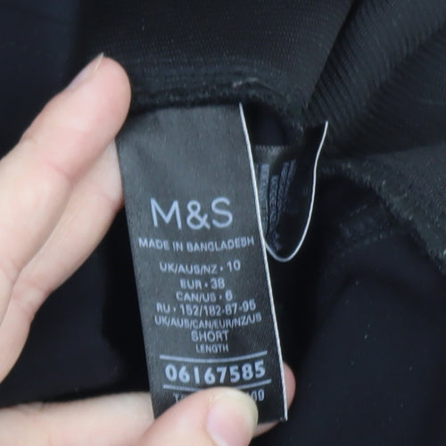 Marks and Spencer Womens Black Size 10 Ankle Leggings