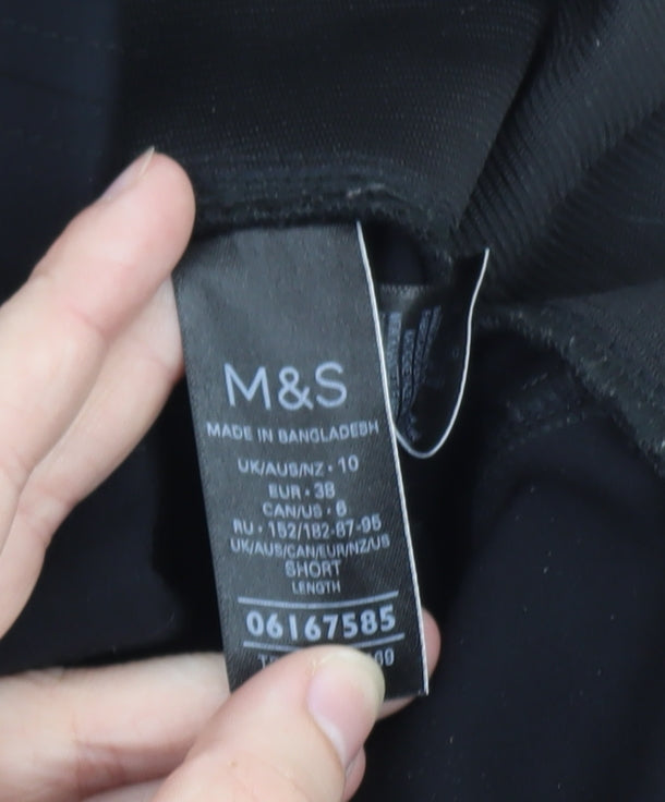 Marks and Spencer Womens Black Size 10 Ankle Leggings