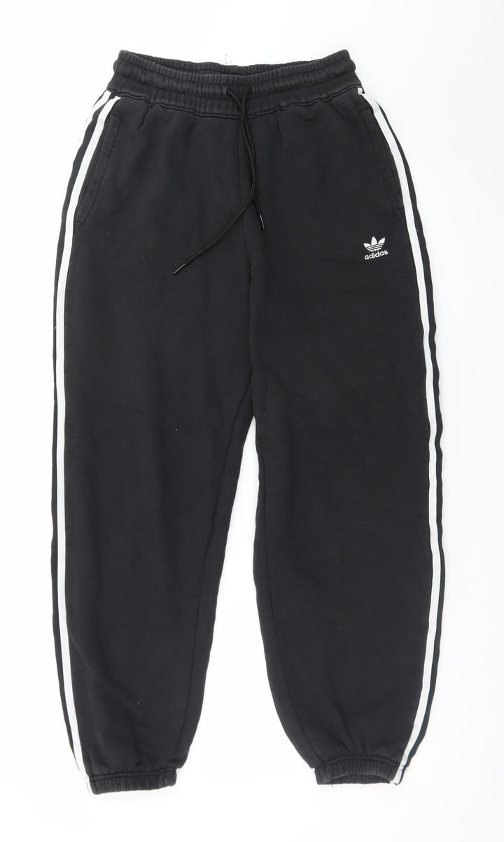 Adidas Women's Black Jogger Sweatpants UK 8 Tapered Fit