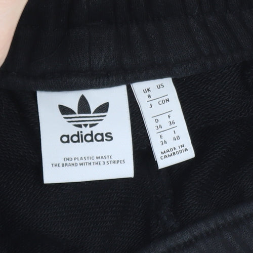 Adidas Women's Black Jogger Sweatpants UK 8 Tapered Fit