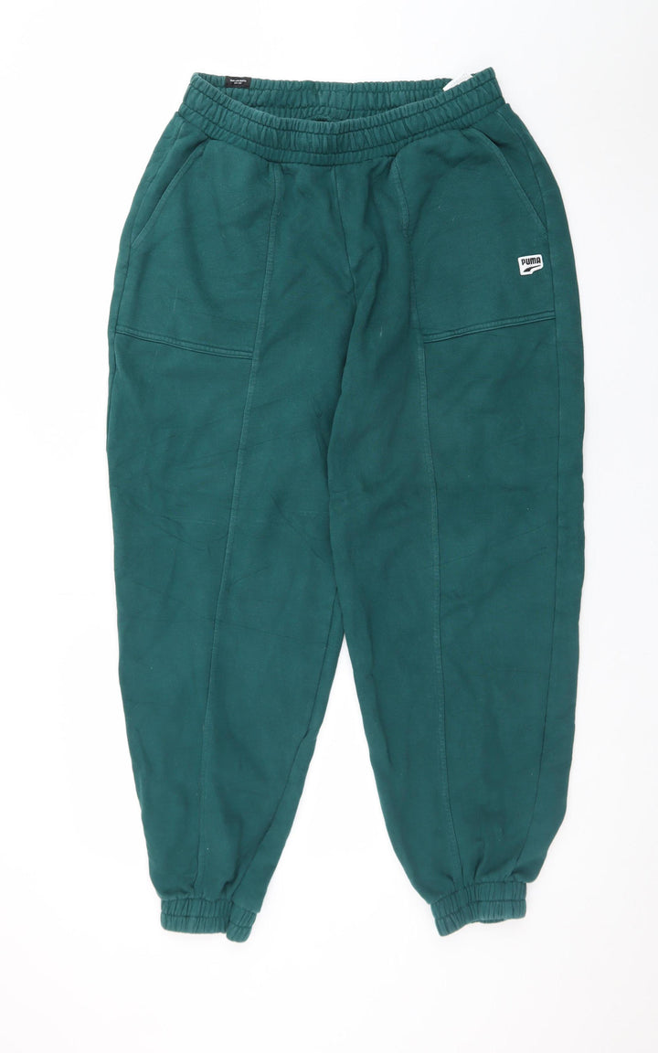 Puma Men's Green Jogger Sweatpants M Regular Fit
