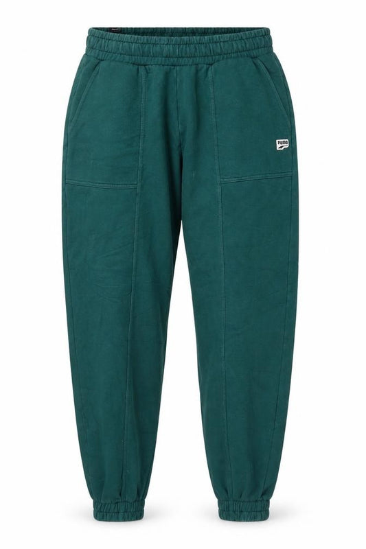 Front view of Puma Men's Green Jogger Sweatpants M Regular Fit