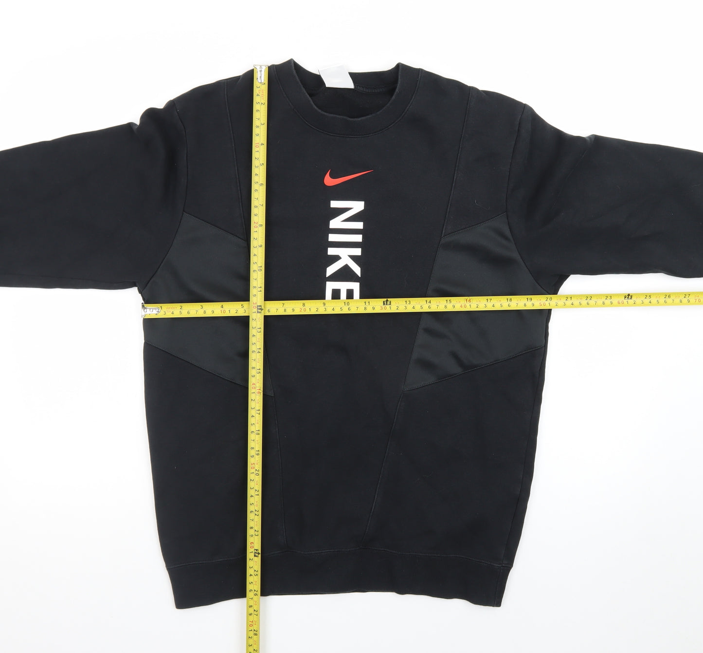 Nike Men Black Small Pullover Crew Neck Graphic Sweatshirt