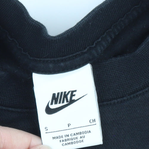 Nike Men Black Small Pullover Crew Neck Graphic Sweatshirt