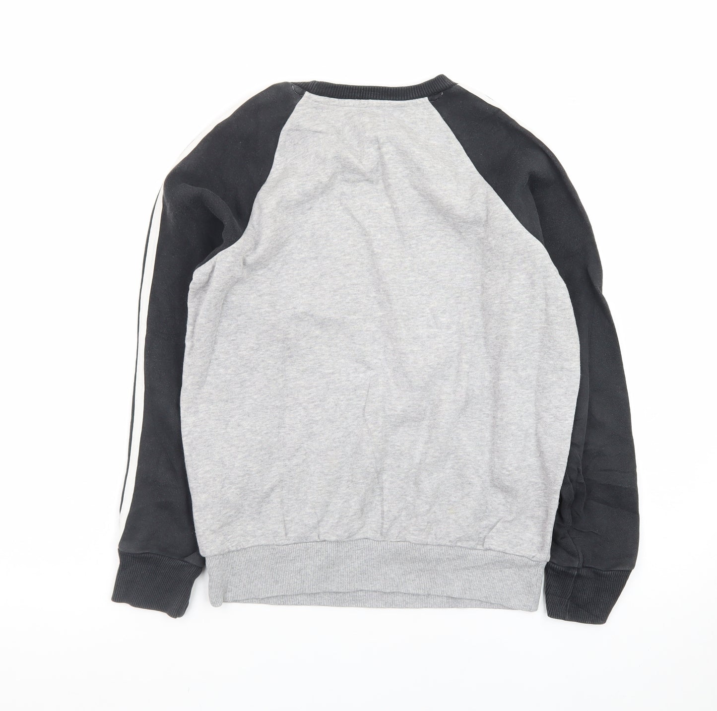 Adidas Womens Grey Long Sleeve T-Shirt Size 8 Raglan Crew Neck