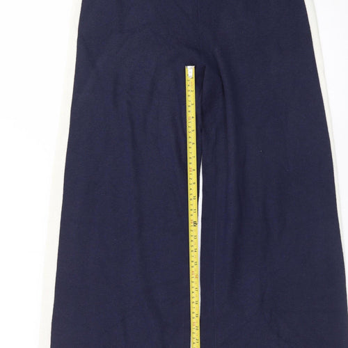 Marks and Spencer Womens Blue Wide-Leg Knit Sweatpants M