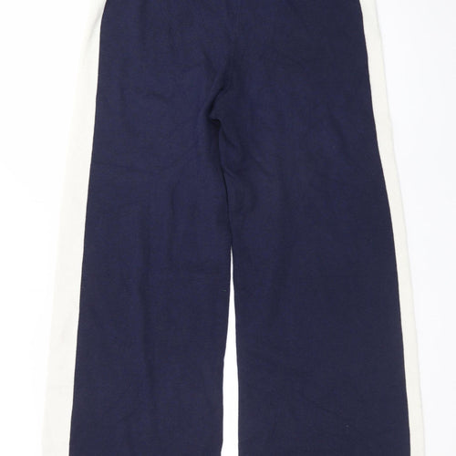Marks and Spencer Womens Blue Wide-Leg Knit Sweatpants M