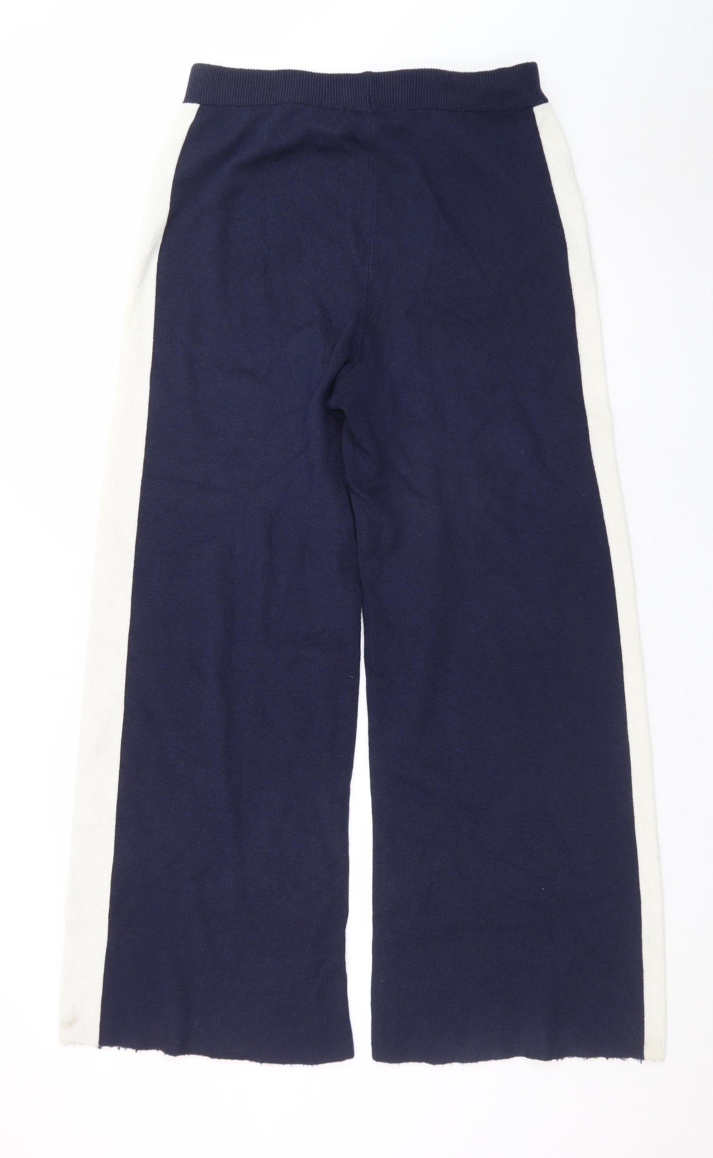 Marks and Spencer Womens Blue Wide-Leg Knit Sweatpants M