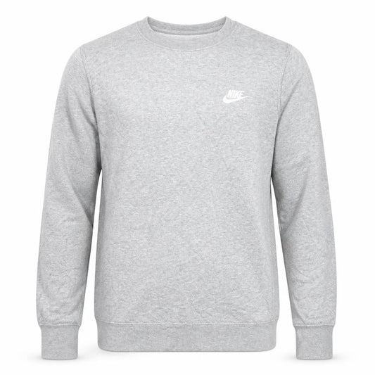 Front view of Nike Men's Grey XS Crew Neck Pullover Sweatshirt