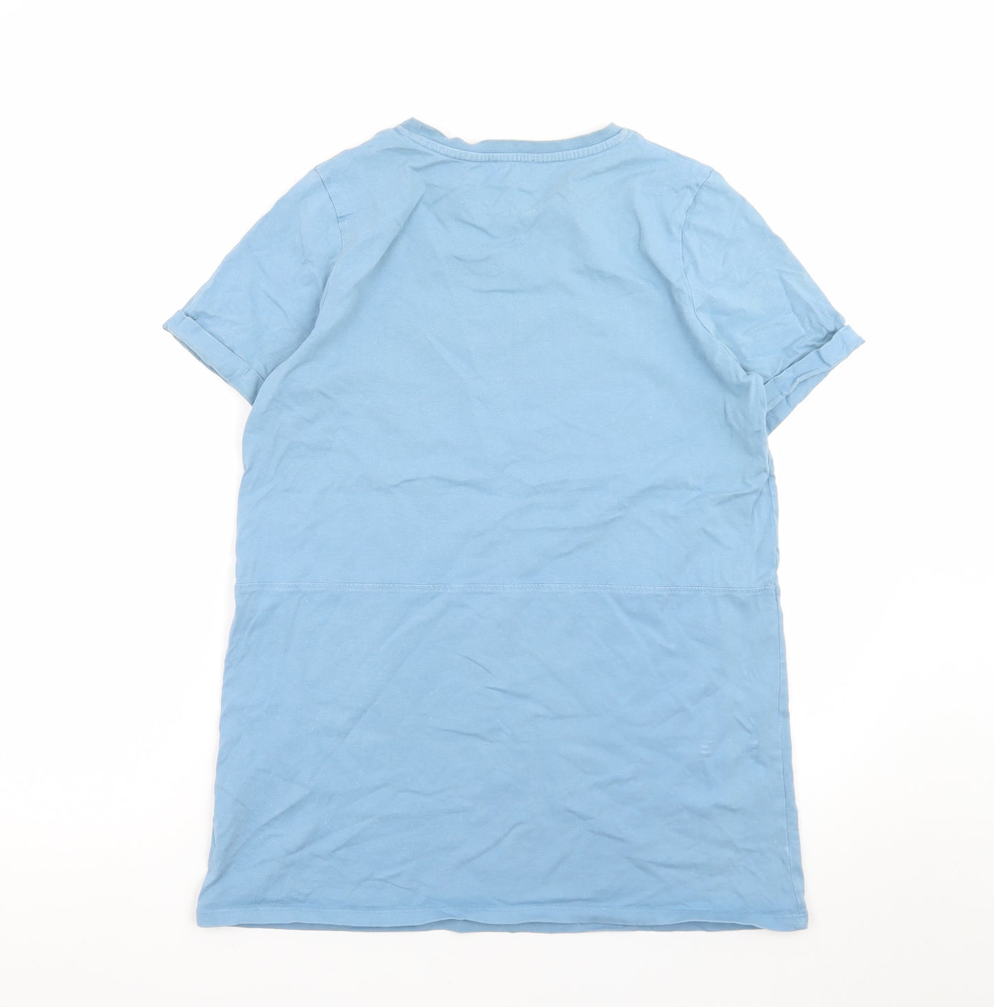 River Island Men's Blue XS Crew Neck Cotton T-Shirt