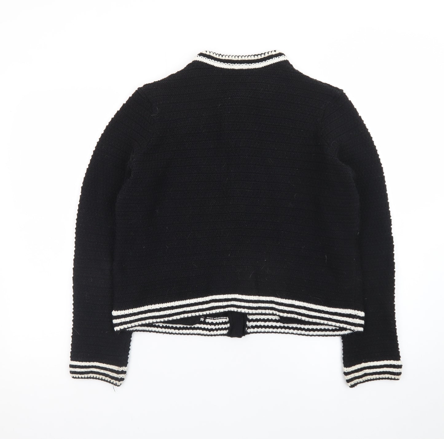 Marks and Spencer Women's Black Cardigan Small Knit Gold Buttons