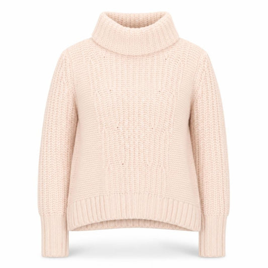 Front view of Banana Republic Women Beige Wool Blend Roll Neck Jumper M