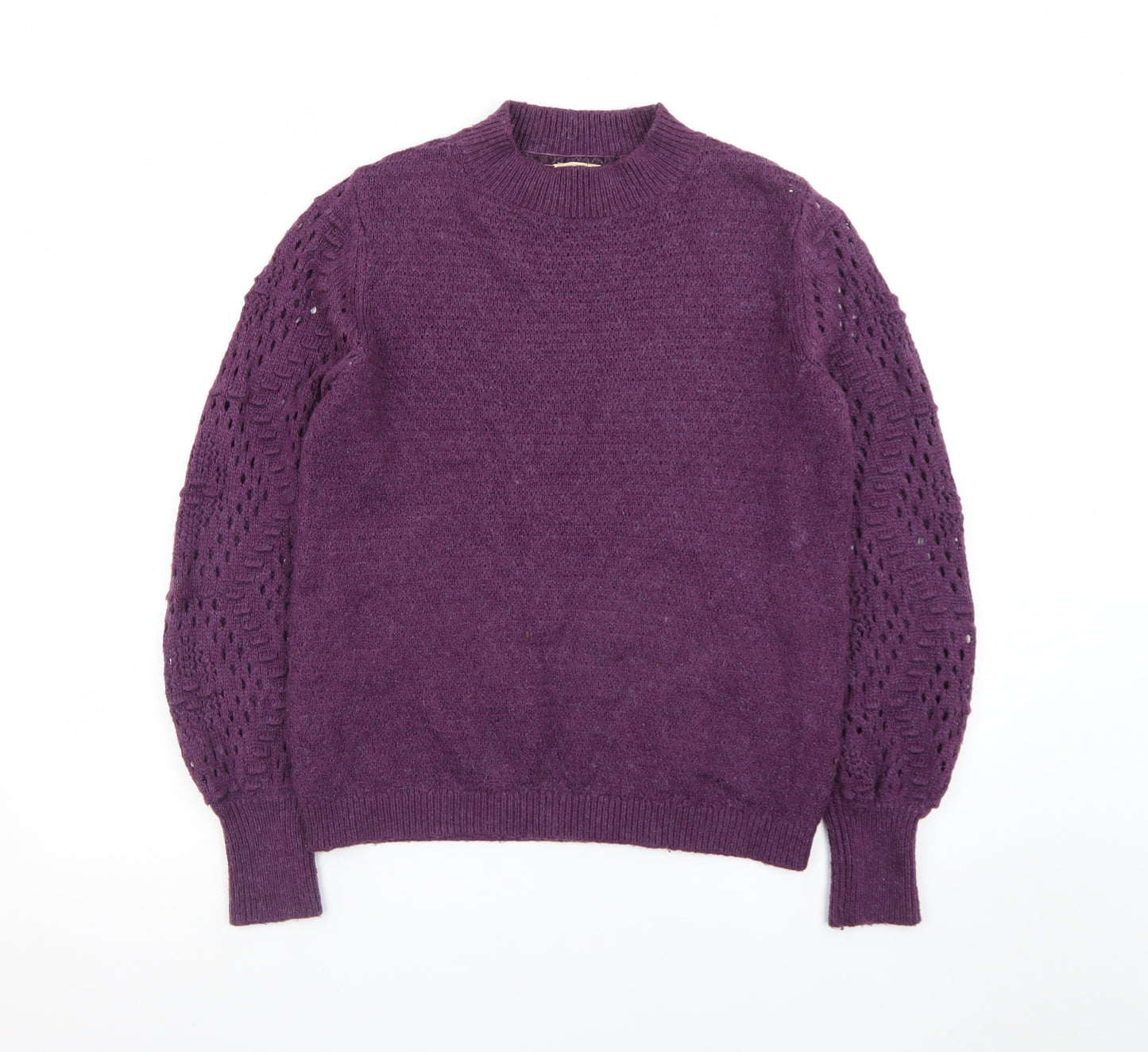Fat Face Women's Purple Knit Crew Neck Pullover Jumper Size 10