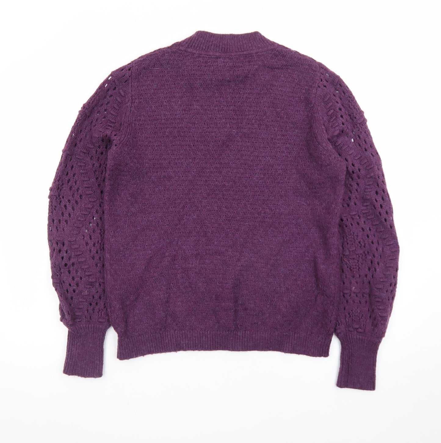 Fat Face Women's Purple Knit Crew Neck Pullover Jumper Size 10
