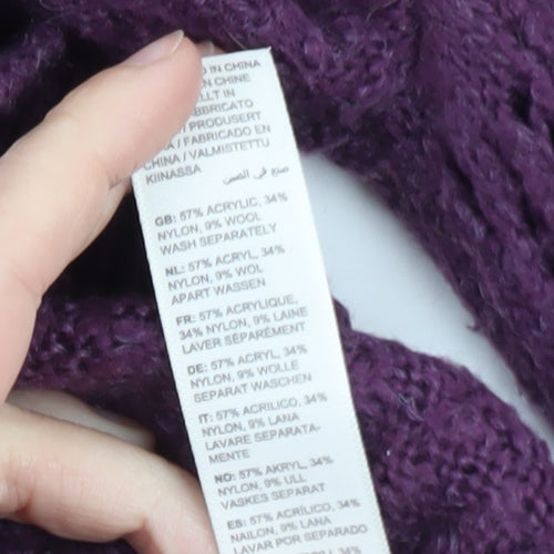 Fat Face Women's Purple Knit Crew Neck Pullover Jumper Size 10