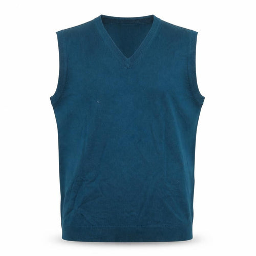 James Pringle Men's Blue Sleeveless V-Neck Knit Vest M