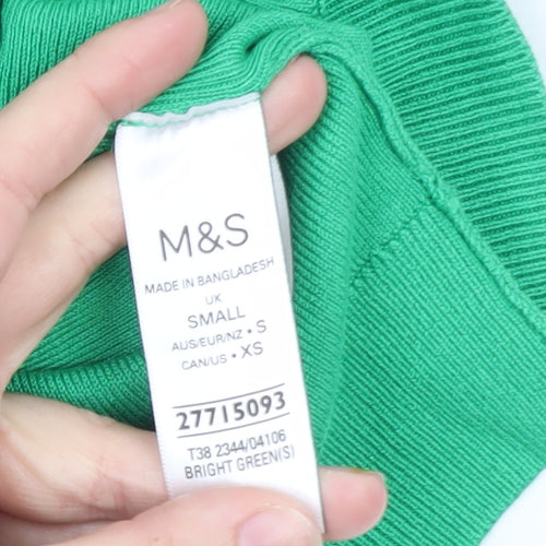Marks and Spencer Men’s Green Colourblock Polo Shirt Size S