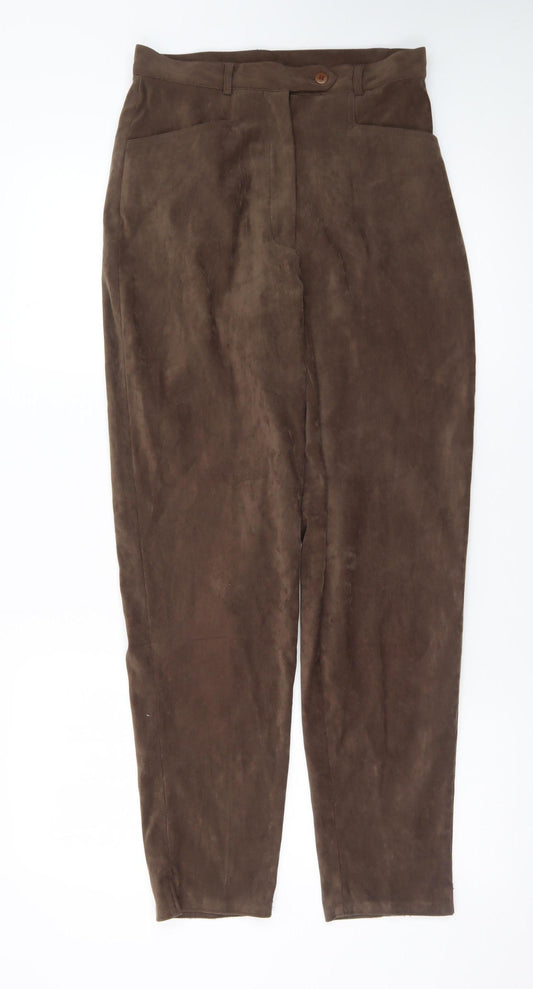 Casualaire Brown Men's Classic Tapered Trousers S Stretch Comfort Fit