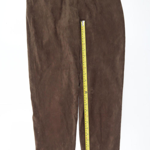 Casualaire Brown Men's Classic Tapered Trousers S Stretch Comfort Fit