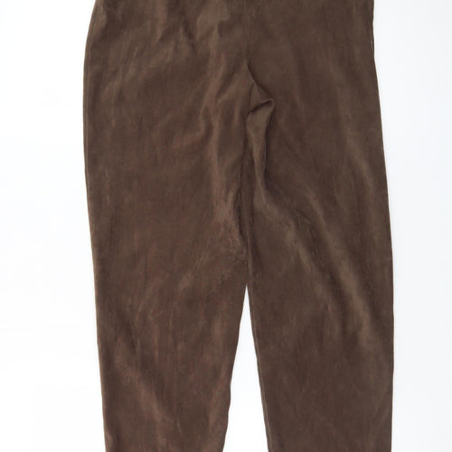 Casualaire Brown Men's Classic Tapered Trousers S Stretch Comfort Fit