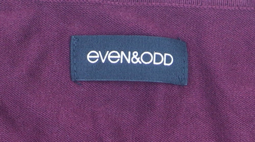 Even&Odd Women's Red 3/4 Sleeve Scoop Neck Pullover Jumper Size 22
