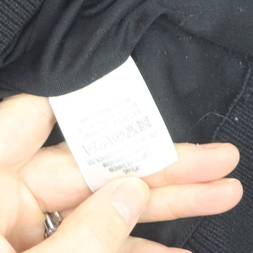 Green Lamb Women's Black Argyle 1/2 Zip Jumper Size 16