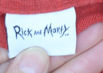 George Rick and Morty Red Men's L Christmas Jumper Pullover