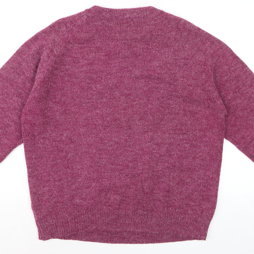 Damart Women’s Purple Cable-Knit Acrylic Pullover Jumper Size L 18/20