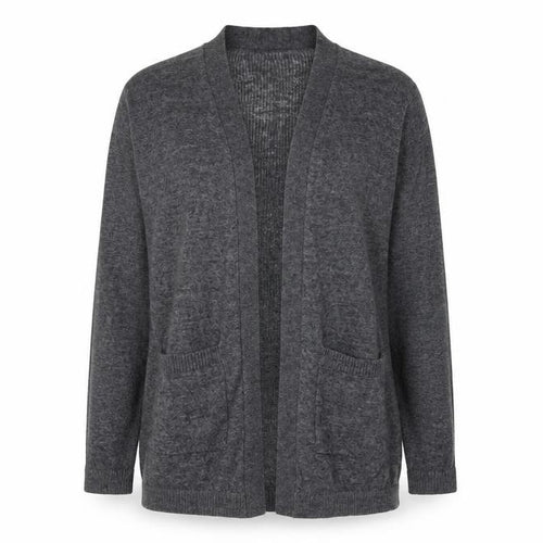 Gap Womens Grey Linen Blend Long Sleeve Open Cardigan M