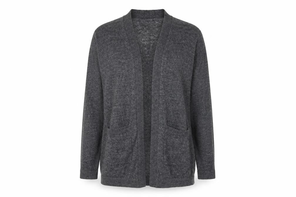 Gap Womens Grey Linen Blend Long Sleeve Open Cardigan M