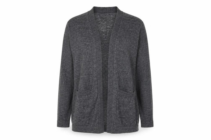 Gap Womens Grey Linen Blend Long Sleeve Open Cardigan M