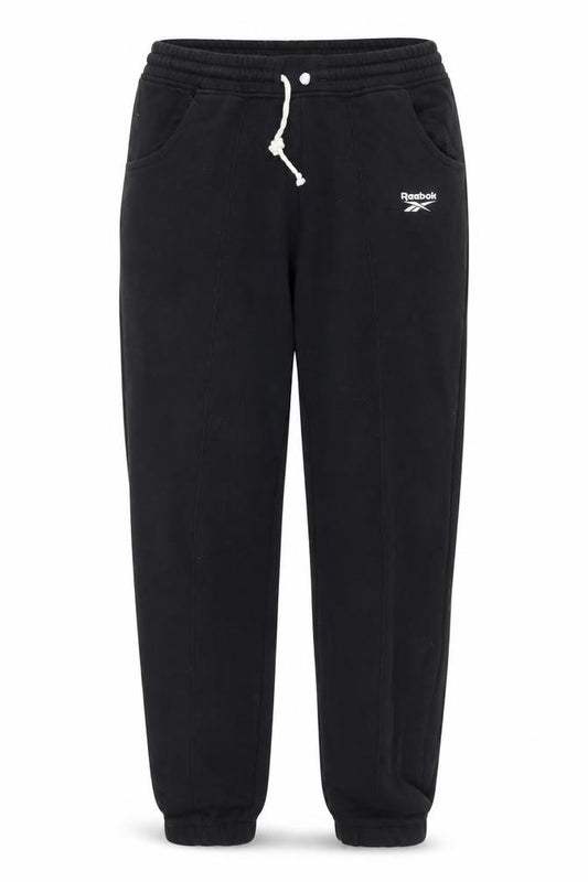 Reebok Women Black Small Jogger Sweatpants Elastic Waist Pockets