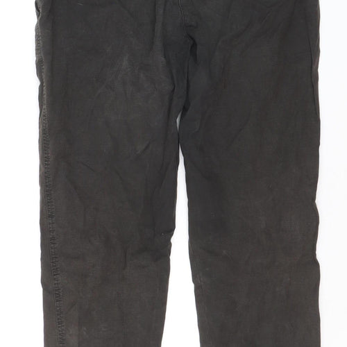 White Stuff Womens Black Cotton Chino Trousers Size 14 Regular
