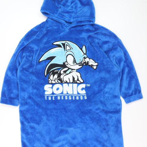 Sonic The Hedgehog Boys Blue Hooded Fleece Robe 7-10 Years