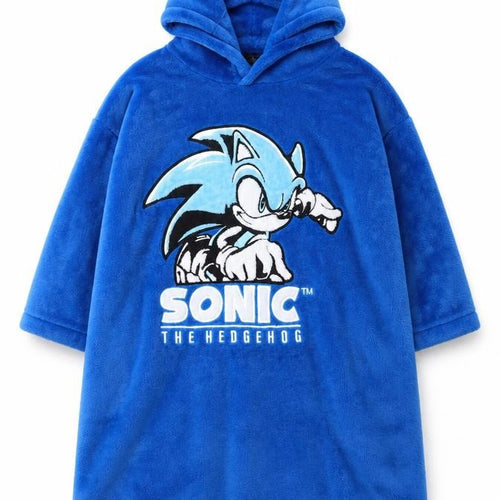 Sonic The Hedgehog Boys Blue Hooded Fleece Robe 7-10 Years