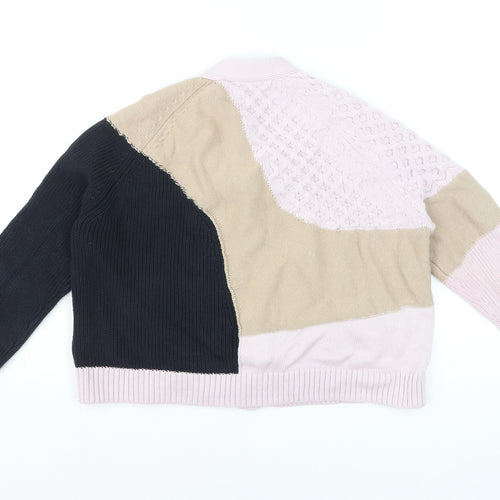 COS Women’s Multicoloured V-Neck Chunky Knit Cardigan Size 10